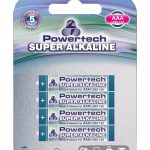 POWERTECH Super Αλκαλικές μπαταρίες AAA LR03, 4 τεμ, 5 χρόνια εγγύηση