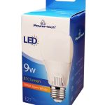 POWERTECH LED Λάμπα Bulb 9W, Warm White 3000K, E27, Samsung LED, IC
